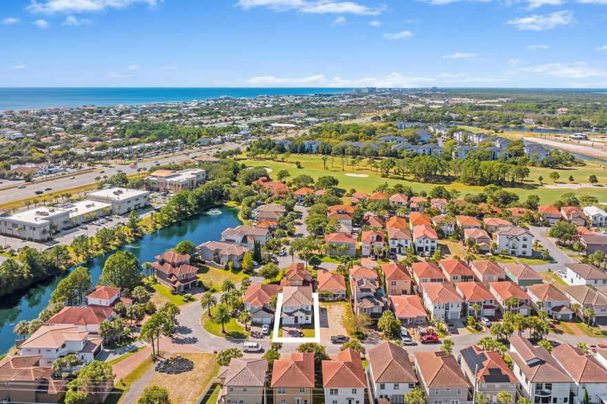 Don't miss the lowest priced new-construction home now available in Destin. Calusa Bay is a gated community in the heart of Destin and short-term rental restricted. With five bedrooms, four full baths, three with walk-in showers, and a one-car garage with finished epoxy floor, you are only one mile from the beautiful beaches. Enjoy low-maintenance living with quartz countertops, stainless appliances, tile backsplashes, a breakfast bar and energy features like a tankless water heater. A light coastal color palette will blend seamlessly with any decor. This home offers access to a community pool, community mailboxes, a lake, and a new walking path along Hwy. 98 to Destin Commons. Centrally located near shopping, dining, Whole Foods, and only five minutes from Destin Middle and High Schools. Regatta Bay Golf and Yacht Club is next door with championship golf that is open to the public. Also nearby and available to join is the Legendary Boating Club, which offers boat options for those that want the convenience of boating without all the maintenance and storage required to own a boat. Emerald Bay Golf Club, which is also open to the public, is east about a 1/2 mile.