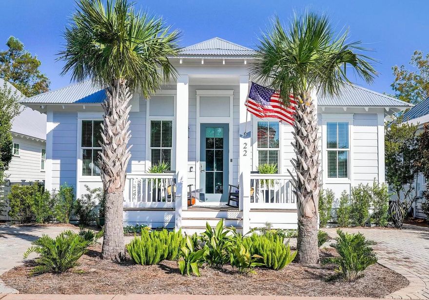 Experience refined coastal living in this exquisite beach cottage-style home, perfectly nestled in the unique gated community of Cypress Dunes--one of the most scenic and serene enclaves on the west end of 30A. Surrounded by the unspoiled beauty of Topsail Hill Preserve State Park and rare coastal cypress ponds, this meticulously maintained residence offers peace, privacy, and the very best of 30A living. Thoughtfully designed and custom-built TURN-KEY 3-bedroom, 2.5-bath retreat features a spacious open-concept layout with 10-foot ceilings, a generous gathering area, and a chef's kitchen outfitted with an oversized island, abundant cabinetry, large dining space, and a reverse osmosis water purification system--ideal for entertaining family and friends. Accommodations include a serene King primary suite, a King guest bedroom, and a bunk room with two twin-over-full bunks, all styled with comfort and sophistication in mind and shows pride of ownership throughout.  Owners have not put on the rental market since ownership.  Enjoy tranquil mornings on the welcoming front porch overlooking the community's cascading waterfall pool, or unwind on the expansive screened back porch with plush seating and a 65-inch smart TV, perfect for relaxing evenings and outdoor movie nights. Cypress Dunes residents enjoy access to an elevated infinity-edge pool with sweeping Gulf views, a state-of-the-art fitness center, an upper deck for more Gulf views, hot tub and more, plus scenic boardwalks that meander through preserved nature. Whether you're seeking a luxurious primary home, a serene coastal escape, or a high-end rental investment, this captivating beach cottage offers the ultimate in elegance, comfort, and lifestyle on 30A. Don't miss your opportunity to own a true gem in one of the area's most exclusive coastal communities.