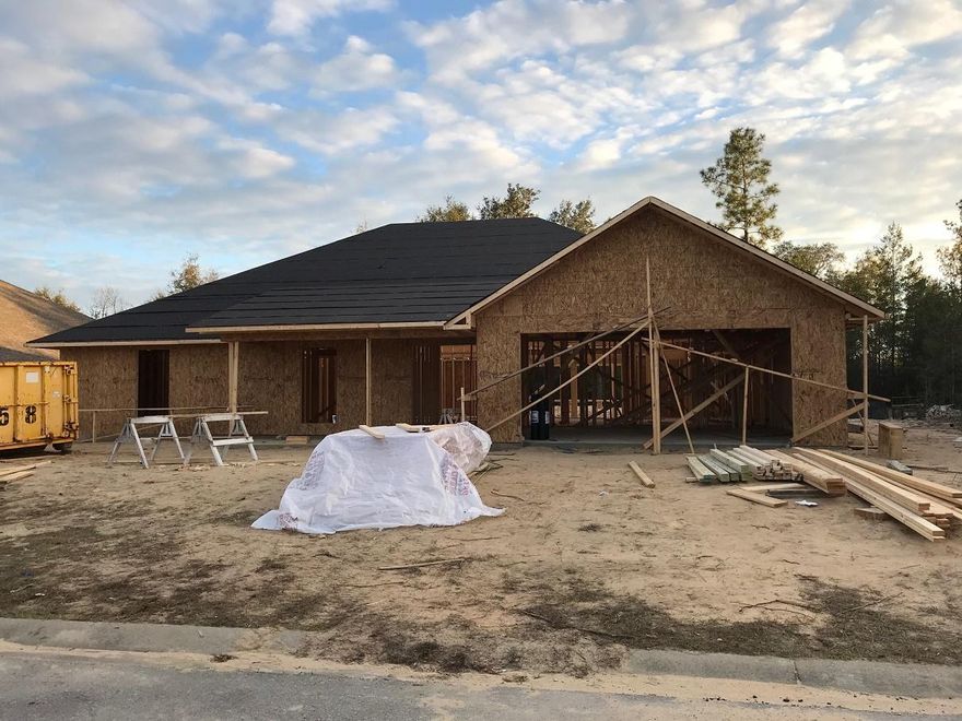 No City of Crestview Property Taxes! Built by VA Registered Builder. South of I-10 in the GATED Community of Chanan Estates. SHORT COMMUTE TO 7TH GROUP, DUKE AND EGLIN AFB. NEW BRICK HOME WITH HARDI ACCENTS. Buyer to verify schools & the Measurements were taken from the floor plan and the buyer should satisfy themselves as changes can occur during the construction process. The lot measurements were taken from the Okaloosa County Property Appraiser's website and/or plot plan/map. CCRs are available at http://chananestates.com. Appliances include: Stainless Smooth-Top Range, Dishwasher, & Over the Range Microwave. The sod and sprinkler system will be in the cleared areas of the lot.