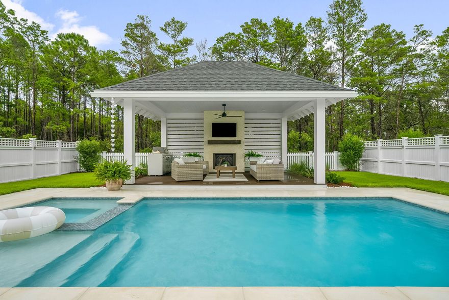 Welcome to 133 E Firethorn Circle, a coastal retreat nestled on a quiet street in the sought-after Watersound Origins community. This beautifully designed home offers the perfect blend of privacy, comfort, and resort-style living--just minutes from 30A and the beaches of South Walton.This custom finished home featuring $300k in upgrades has 5 spacious bedrooms and 4.5 bathrooms. The backyard is one of a kind offering over 520 sq ft of covered exterior living. The primary suite on the main floor features a spa-like ensuite with soaking tub and large walk-in closet. A private guest suite also resides downstairs, perfect for visiting family or in-laws. Every detail is meticulous from the designer lighting to the plantation shutters. A screened in porch overlooks the sparkling pool with sun shelf and spa. A large covered cabana features a gas fireplace and outdoor kitchen, ideal for year round entertaining or relaxing after a day at the beach. 

Live the Watersound Origins lifestyle with access to tennis courts, pickleball, golf, a fitness center, bike paths, parks, and a kayak launch. This is more than a homeit's a lifestyle.