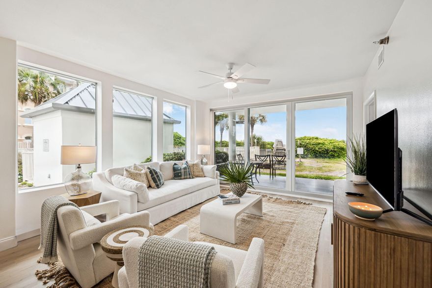 Gulf-Front Elegance with Modern Updates  and brand new furnishings in Seacrest Beach.Experience luxury coastal living in this beautifully renovated Gulf-front condo at Tranquility on the Beach. Perched atop a 40-foot bluff, this first-floor corner residence offers panoramic Emerald Coast views and immediate beach access.This 3-bedroom, 3-bathroom condo has been completely refreshed, featuring new luxury vinyl flooring, white quartz countertops, fresh paint, fully renovated bathrooms, and stylish new furnishings. The master bathroom is a true spa-like retreat with handmade Moroccan tiles, a free-standing soaking tub, stylish double vanity, and an elegant floor-mounted tub spout.The building is currently undergoing major exterior renovations, including a new roof, windows, doors, stucco repair, exterior paint, and balcony updates. Best of all, the seller has paid the full $200K assessment, ensuring the next owner benefits from these enhancements without additional costs.
The spacious living area is filled with natural light and stunning Gulf views, while the open-concept layout seamlessly connects to a well-appointed kitchen with updated finishes. Just steps from the heated Gulf-front pool, lawn, and private beach access, this condo offers an unbeatable location. A gated community with designated parking and overflow lot all nestled along the East end of 30A within minutes of Seacrest, Alys, and Rosemary Beaches.
Whether you're searching for a luxury beach retreat or a prime investment opportunity, this residence offers turnkey sophistication and long-term value.

Don't miss this rare opportunityschedule your private showing today!