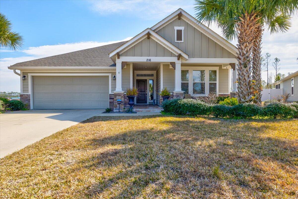 *New saltwater swimming pool *Fully fenced *Split floor plan *New AC unit with 10yr warranty (air purifier) *Premium Breakfast Point lot overlooking the pond with 3,200 sq/ft of living space (4BR + Bonus room/5th bedroom). When you enter the home, you will be greeted with beautiful hardwood floors and soaring ceilings. To the right of the front door, you will find a spare bedroom tucked away with a full spare bathroom that would be perfect for guests visiting. The spare bathroom features a wood cabinet, granite countertop and tub/shower combo. As you continue down the hall you will find the formal living room and dining room. The living room is a great size and features built in wood shelving. On the other side of the hall, you will find two spare bedrooms, and a bathroom with a wood...