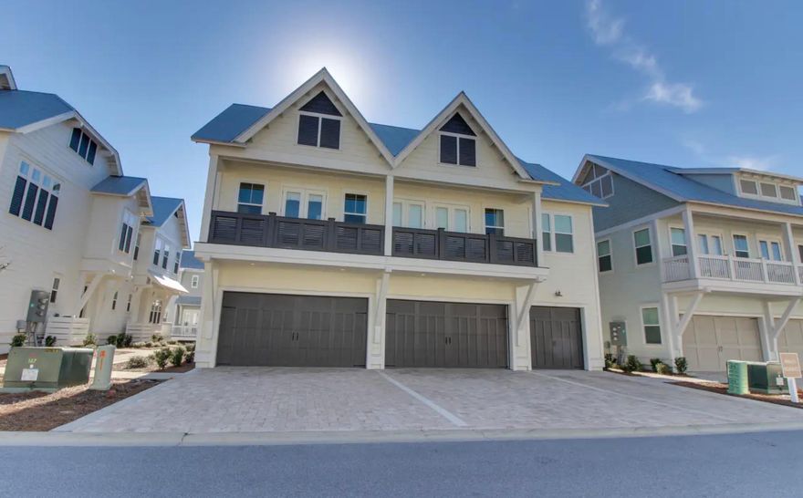 This spacious, professionally decorated triplex is very close to the beautiful community pool. The open concept living room, kitchen and dinning area are perfect for entertaining. This unit is fully furnished and ready for you and your guests. It has a spacious master suite with adjoining bath and 2 additional bedrooms, which share a spacious hall bath. Doors in the living room lead to deck for entertaining or relaxing after a  day at the beach. Amenities include a large community pool. Across 30A you'll find nightly live entertainment, many boutique shops and great restaurants. There is a FREE SHUTTLE SERVICE to the Beach.This home makes for a perfect investment property and primary or secondary residence! 
Buyers to verify all fees, measurements, Porch adirondack chairs do not convey.