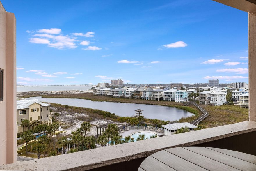 Penthouse level condo in beloved, 'rental friendly' Jetty East.  604a is penthouse level and WOW what a view! Fireworks in season and water and harbor views.  This complex has on-site management or you can hire your own.  RIGHT ON THE BEACH means walk out your door to the Gulf of Mexico.  Remodeled kitchen with granite in the more open style of this unit.  NEWER impact windows and sliding glass door; plantation shutters and newer furniture/decor. Loads of storage, both locked and unlocked for this size home.  Pickleball, tennis, large heated pool, hot tub spa ...AND the huge Beach side pavilion where owners hold many socials and events.  All furnishings will stay with this home.  Lowest price in the building Plus, seller is offering $5,000 credit at closing for rate buy down/closing cost!