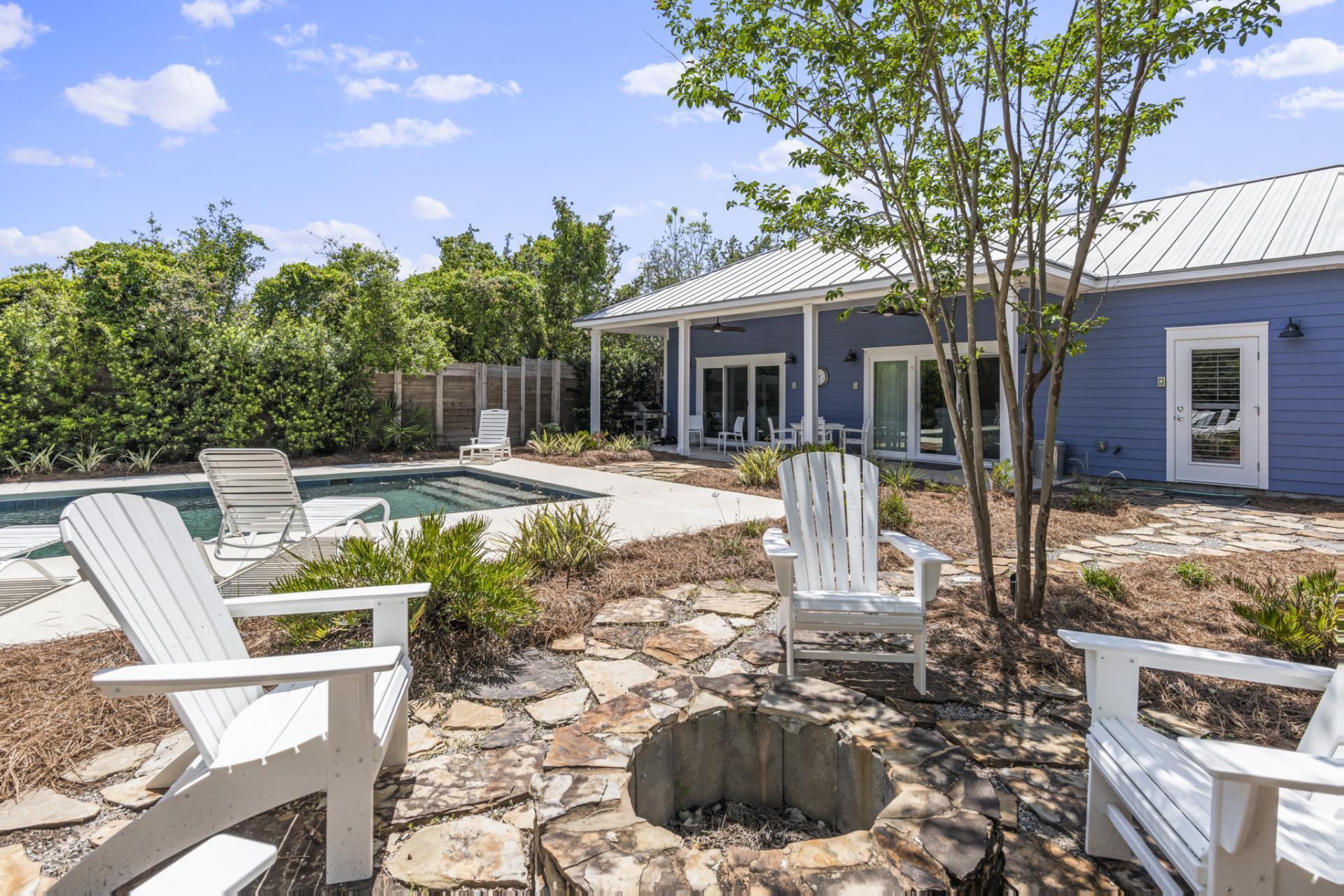 ''Endless Blues'' is a gorgeous newly constructed one-story cottage in the heart of Old Seacrest Beach. Upon initial entry, you are greeted with an open floor plan with beautifully curated interiors and premium upgrades. Entertaining is made easy with chefs' kitchen, offering custom cabinetry coupled with marble countertops and a luxury appliance suite. Overlooking the tree lines of the Camp Creek Golf Course, the spacious primary suite is a true oasis and paired with a true spa-like ensuite, featuring a walk-in wet room with soaking tub and curbless shower. Offering an ideal configuration, the newly added bunk room comfortably sleeps 8 and offers a dedicated bath featuring dual vanities, quartz countertops and stunning fixtures. A guest suite is also across the hall and features 10' ceilings and equipped with a private bath.

Situated on a nearly quarter-acre lot, the outdoor oasis offers true privacy and is perfect for those summer days with large private heated pool, tanning lounge, and firepit. 

Nestled on the far eastern side of 30A, the sought-after area of Seacrest Beach offers close homeowners and guests close proximity to both beach and state park access and is poised a short distance from the renowned towns of Kaiya, Aly's and Rosemary Beach. With impressive rental potential - annual revenue projections exceeding $75,000 - and its fully furnished, turnkey configuration, 166 Seacrest Drive is a compelling opportunity for investors and second or full-time residents alike. Schedule a private viewing today and start living the coastal lifestyle you deserve.
