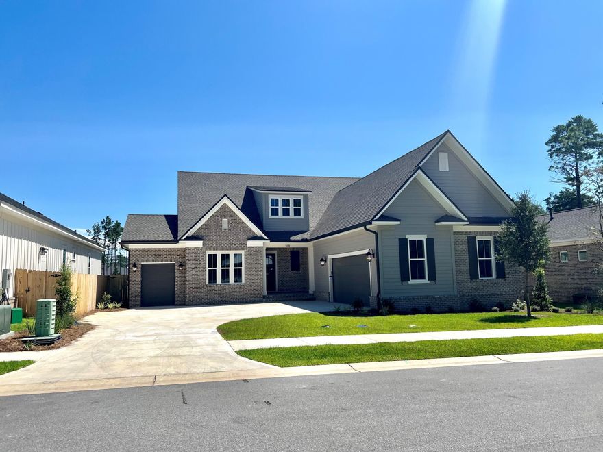 Spacious 4 bedroom, 3 1/2 bath home,  with 2 living areas ( family room and media room) as well as a study, large dining area and open floor. Located in the desirable, new community of Deer Moss Creek in Niceville. Finishes include quartz counters, custom wood cabinetry engineered wood floor, tile in the wet rooms and 10 ' ceilings.  Stand out features include a butler pantry, gas fireplace, wet bar in upstairs loft/bonus room.  Home also features  a large screened in, back porch for outside living and a fenced in yard, with no building behind this home! Upstairs you'll find a 4th bedroom, a large bonus room, full bathroom and walkin storage room. Home also has energy efficient, spray foam insulation in the attic.