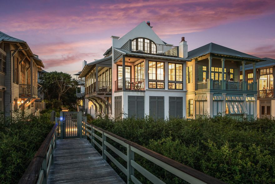 Welcome to 70 Windward Lane, the newest Gulf-front build in Rosemary Beach. This gorgeous home is located next to the boardwalk, which is the ideal location right by the beach access! This home is also located nearby all the restaurants, shopping and live entertainment that Rosemary Beach has to offer, as well as 30avenue and Alys Beach! And, every necessity and amenity is only a short bike ride or stroll down 30a. This gorgeous home features an open floor plan, and unobstructed Gulf views. This coastal palace features seven bedrooms and eight bathrooms. Upon entering the gated courtyard, you are greeted with an outdoor fireplace and beautiful seating space- which makes for fantastic entertaining.