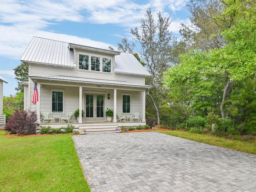 Nestled in the quiet and charming neighborhood of Grayton Bayou, this beautifully maintained 4-bedroom, 4-bath and one 1/2 bath home offers a perfect blend of comfort, space, and privacy just minutes from the beaches of 30A. Located on a generous homesite surrounded by lush natural landscaping, the residence features an open-concept layout with high ceilings, a spacious living area, and a well-appointed kitchen with quartz countertops and stainless-steel appliances.  Separate Dining overlooking the lush back yard and covered porch creates a relaxing mealtime.The primary suite offers a peaceful retreat with a large walk-in closet and en-suite bath featuring double vanities and shower. Three additional guest bedrooms provide flexibility for family, guests, or a dedicated office. The second level begins with a living space for the family to gather for an evening of games together.   It is also a place for quiet homework, teaching or office work.  

Enjoy indoor-outdoor living with a covered porch overlooking the quiet oasis backyard ---- ideal for entertaining or relaxing.

Residents of Grayton Bayou enjoy low HOA fees and access to a county bay access point on Mitchell Road with water level access and incredible sunset views just a couple of minutes walking from the home, and a neighborhood pool, and a dock along the bayou, perfect for paddleboarding, kayaking, launching a boat or simply soaking in the tranquil views. Located in the heart of Point Washington, this home is just minutes from Grayton Beach State Park and all the dining, shopping, and beach access points along 30A.   The neighborhood dock allows access to the bayou with a boat ramp.

Whether you're seeking a full-time residence, second home, or investment property, 105 Greenbriar Lane delivers the lifestyle and location to make it all possible.

