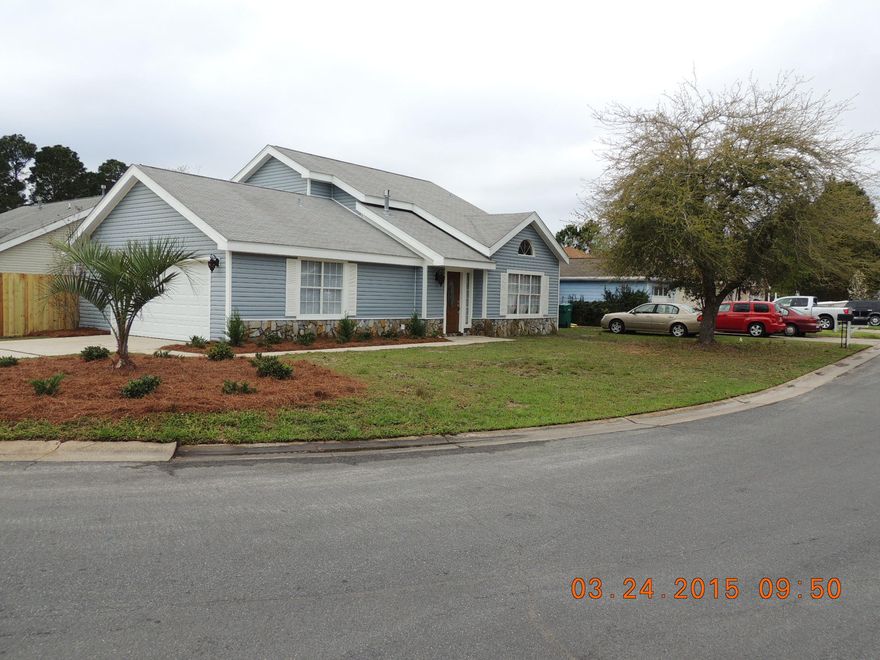 WOW - Beautiful affordable home totally updated and renovated in a great family neighborhood. This lovely two story home has three bedrooms and two full baths. Master is on the first floor. Kitchen has granite counters and custom tile backsplash with brand new stainless steel appliances. Baths have granite vanities. This home has all new paint carpet and tile. New plantings in flower beds. This is a MUST SEE! Buyer to verity all pertinent information and dimensions.