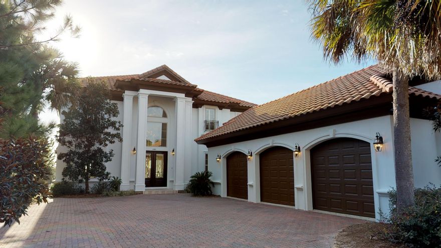 Endless Sunset - This elegant home is located on one of the premier lots in the gated community of Destiny East, overlooking beautiful Four Prong Lake. This truly exceptional home offers picturesque lake views and gorgeous sunsets from the pool and outdoor living area, as well as from the second-floor balcony. The sunsets are truly endless, and the views are truly breathtaking! Endless Sunset is a custom-built residence and has 4 bedrooms, 5.5 baths, a gourmet kitchen, a three+ car garage, 2 masters, and a second floor living room/media area. The incredible attention to detail is evident throughout the home beginning with the grand entrance, to the custom kitchen cabinetry, to the incredible outdoor space. Ideal for luxury rentals, family retreats, and special celebrations.