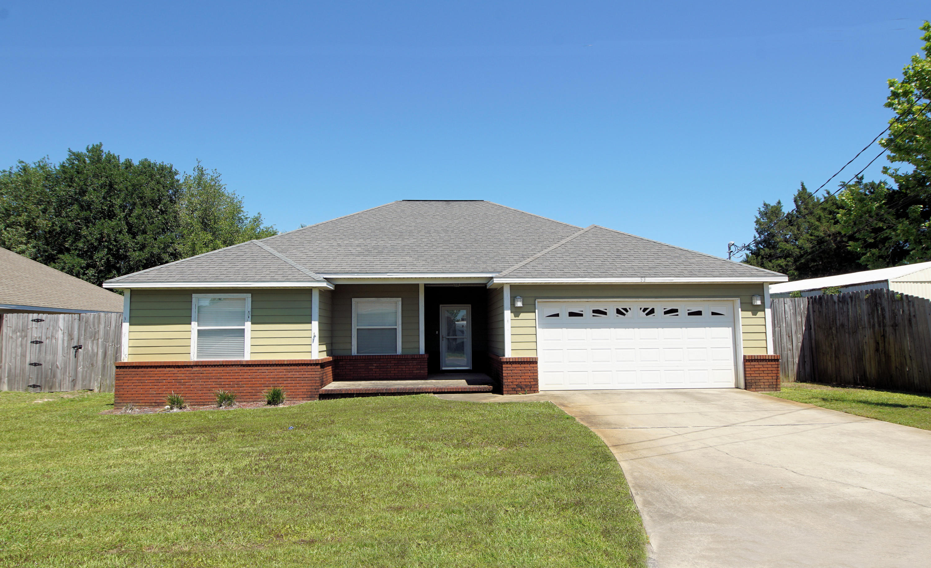 Location! Location! Close to Hurlburt Field - You Could be Home for Lunch! This Newer Home is Just a Block off of Hwy 98 - Easy Access to Everything! Interior you will Find an Open Living Space and Split Bedroom Floor Plan. Exterior you Have a Low Maintenance Yard. The Back Yard is Privacy Fenced and has an Open Patio.Buyer to verify all measurements.