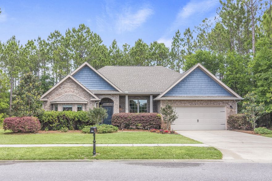 This well maintained all brick home, shows pride of ownership inside and outSeller will provide $8k credit at closing- buy down the rate or pay closing costs! Home features many upgrades including new paint and shiplap, new water heater, new microwave, fence, built-ins, fireplace mantel.The home is nestled on a large private fenced yard which backs up to a Preserve area. The spacious open floor plan has 3 bedrooms, 2 bathrooms, separate office / flex space with bay window, and double doors for privacy. Entertain family and friends in the formal dining room or the kitchen nook perfect for morning coffee. The Stainless kitchen features, beautiful granite counters, gas range and abundant cabinetry.