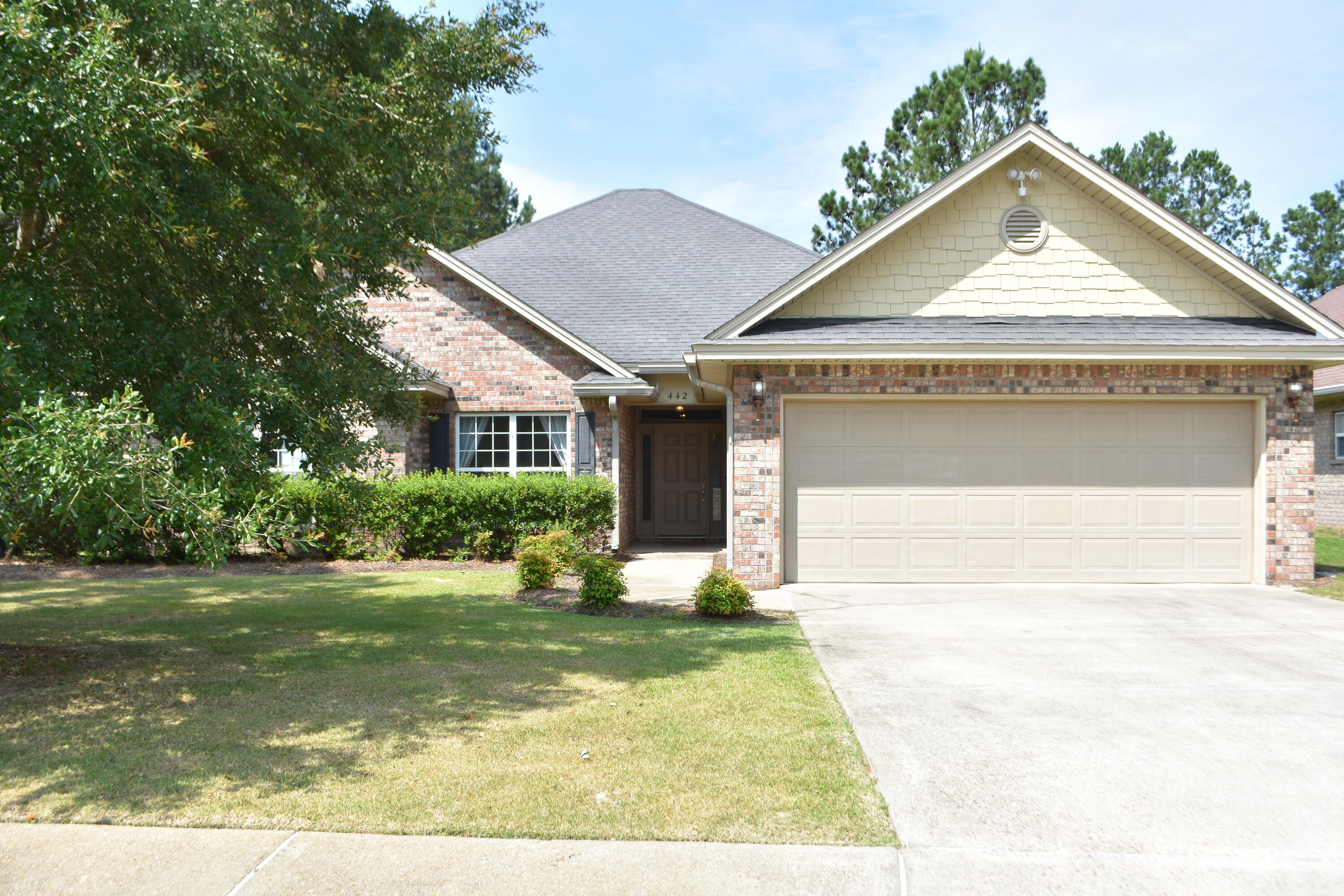 Custom built, and newly updated paint and flooring. Preserve front home offers 3 bedrooms and 2 full bathrooms plus a powder bath and Office/Flex room featuring 2,249 sq ft of living space, and a gas fireplace. Fenced backyard. HOA, basic Cable and garbage included.