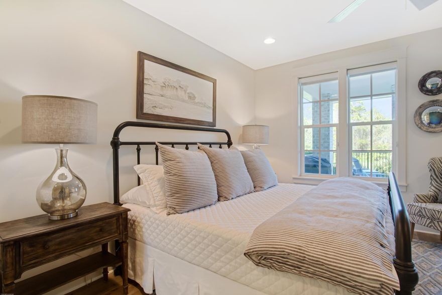 Fall in love with this 3-story townhome inside the gates of Kelly Plantation. Located on the 3rd hole of the Kelly Plantation Golf Course, this home features Dalcuore Driftwood collection luxury vinyl plank flooring throughout & an elevator for ease between the floors. With a large sliding barn door and ensuite bathroom, guests will enjoy the privacy of the first floor suite. The large patio and bricked backyard is perfect for watching the golfers pass or the evening sunset. Take the stairs or elevator to the second floor living area, with ample space there is room for everybody. Watch a movie by the fireplace in the living room or play a game of cards in the dining room or keeping room off of the kitchen. This kitchen is every chefs' dream with a large Fantasy Brown Granite island ...