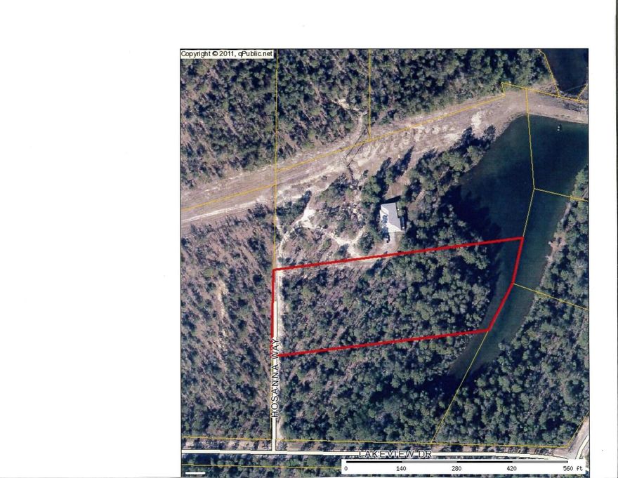 Water front Lot (249 ft.frontages)on Quail Pond Okaloosa County and consisting of 2.69 acres per Property Appraiser. Hosanna Way is maintained by property owners. Water and electric is available.