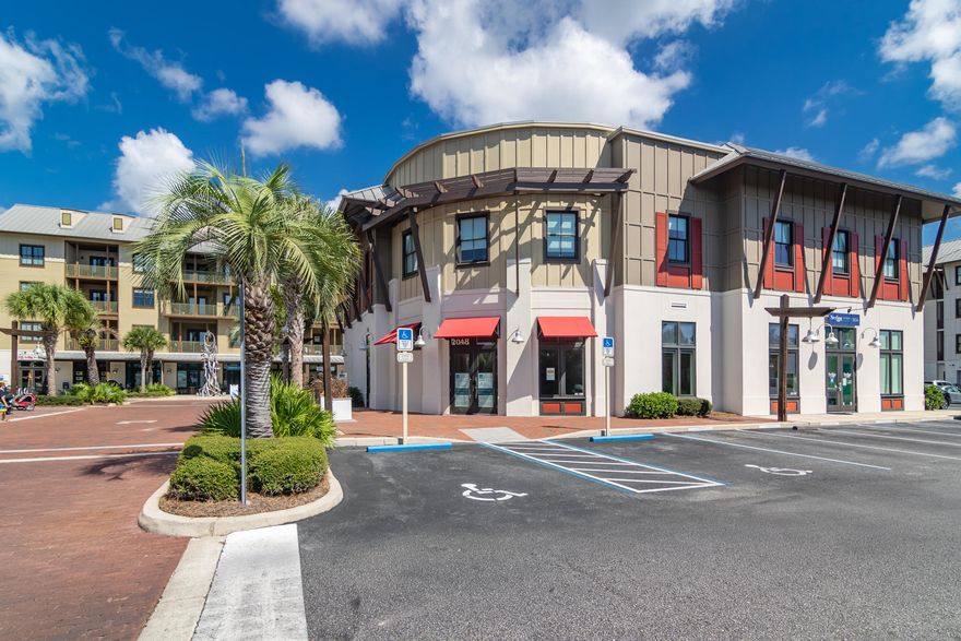 Prime commercial space centrally located in the heart of Redfish Village with direct street visibility from Hwy 30A and formerly occupied by Wells Fargo Bank. Redfish Village offers a premier location on the Northeast corner of Scenic Hwy 30A and CR 83 providing entrepreneurs with the quickest access from U.S. Hwy. 331 via Hwy 98. The built-in market of 80 high-end residential units and 42,000 SF of commercial retail and office space compliments the growing attractions of this lively, upscale public gathering spot for music, dining, strategic office and boutique retail space. The growing market makes this Redfish Village commercial space a premier, flagship location on 30A for virtually any office or retail at a reasonable price. Buyer to verify all facts, fees and dimensions.