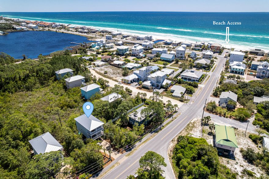 Bearpaw at Dune Allen is 30A living at it's finest:  steps to beach access and Oyster Lake.  Projected rentals are gross $131K/ Net $107K.  There are 3 different outdoor living spaces for enjoyment of our gorgeous Florida weather.  This 4 bed | 4.5 bath home offers many features including: bedrooms with en suite bath, hardwood floors, 10' ceilings, soft close cabinets, expansive outdoor living space with hot tub, tv, furniture, and owners closets large enough for your beach equipment.  Turnkey!  Heavy owner usage - actual and projected rentals in documents.   Call for availability.  Information is deemed reliable but is not guaranteed.  Buyer to verify all dimensions.  Golf Cart will not convey.