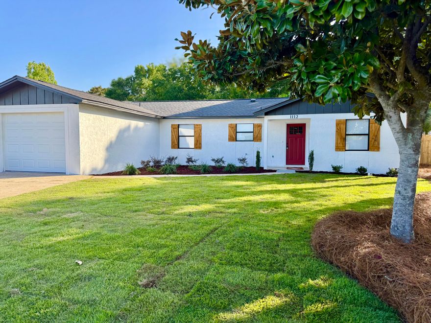 Heart of Old Destin - Fully Renovated Gem! $110k in upgrades.. Welcome to beachside living at its finest. This completely updated home pairs coastal charm with modern convenience--all just minutes from the sugar-white sands of the Gulf. 2025 Upgrades Include: Brand new roof, New central heat & air system, and hot water heater, Gorgeous remodel of kitchen and baths featuring sleek, contemporary finishes Freshly textured ceilings, new flooring, fans, lighting, and interior paint throughout Stylish stainless steel appliances that complement the refreshed kitchen design Manicured lawn with brand-new sod and a full sprinkler system for effortless care Move-in ready and glowing with updates, this home is a true standout in one of Destin's most cherished neighborhoods. New yard and sprinklers