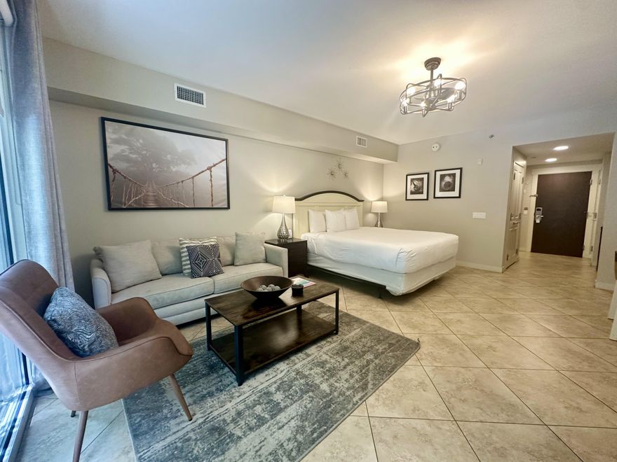 Welcome to your investment slice of paradise within the beautiful Sandestin Golf and Beach Resort! This thoughtfully designed studio boasts a rental-ready layout with no carpet for easy maintenance, a convenient breakfast kitchen, and a full bath featuring a shower/tub combo with a remodeled vanity for added storage. Positioned on the 2nd floor, enjoy serene views of the pool and spa.  As a resident of Sandestin, you'll indulge in an array of resort amenities, including a marina, championship golf courses, over 20 casual dining options, tennis courts, sparkling pools, and pristine beaches. Whether you're unwinding or seeking adventure, there's something for every lifestyle. Bahia owners also enjoy exclusive privileges such as access to the private Solstice Club on the Bay. This exclusive club offers a large grill, outdoor gas fireplace, indoor bar, flat-screen TV, and both indoor and outdoor seating, all with breathtaking views of Choctawhatchee Bay. Perfectly situated adjacent to the conference center and the vibrant Village of Baytowne Wharf, indulge in premier dining, shopping, and entertainment just steps from your door. Additional perks include access to the Grand Sandestin fitness center, gated underground parking, and a private owner storage area.  Don't miss this opportunity to own a piece of Sandestin's coastal lifestyle and start creating memories that will last a lifetime. Schedule your tour today!