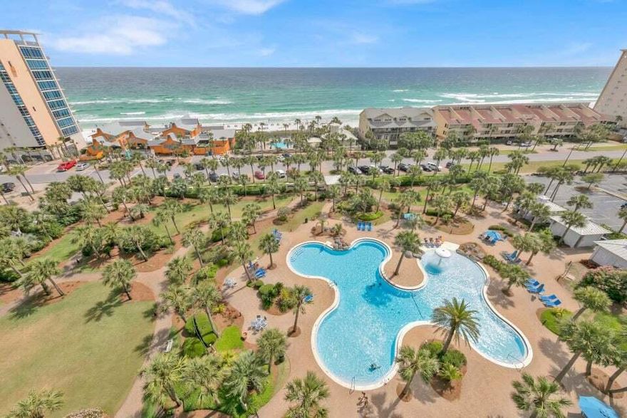 RARE FIND ALERT! Short Term Rental Machine! The best priced OVERSIZED 2 bedroom on the market right now! This spacious and stunning beach condo showcases everything you DESIRE. Located in the Heart of Destin, Sterling Shores is a 9 acre, gated beach community with elegant landscaping, private/deeded beach access, two pools (one is gulf front) + more! The expansive kitchen boasts endless granite countertops, custom storybook cabinetry and stainless steel appliances. Sold fully furnished- This 5th floor unit hosts vacation vibes, maintains a luxurious and lustrous feel through high-end décor. Complete with upscale designer décor and furnishings. The attention to detail is found everywhere you look. Soak in endless sunrises and sunsets from your expansive and private balcony. The amenities in this complex are some of the best, and includes a gym, multiple pools, and onsite restaurants. One of the pools offers a waterfall feature in the kids' area and the other is gulf-front. The famous Back Porch restaurant and the Candymaker are within walking distance of the complex and provide great food with an even better view! Your friends, family and vacationing guests will NEVER want to leave your dreamy beach condo!