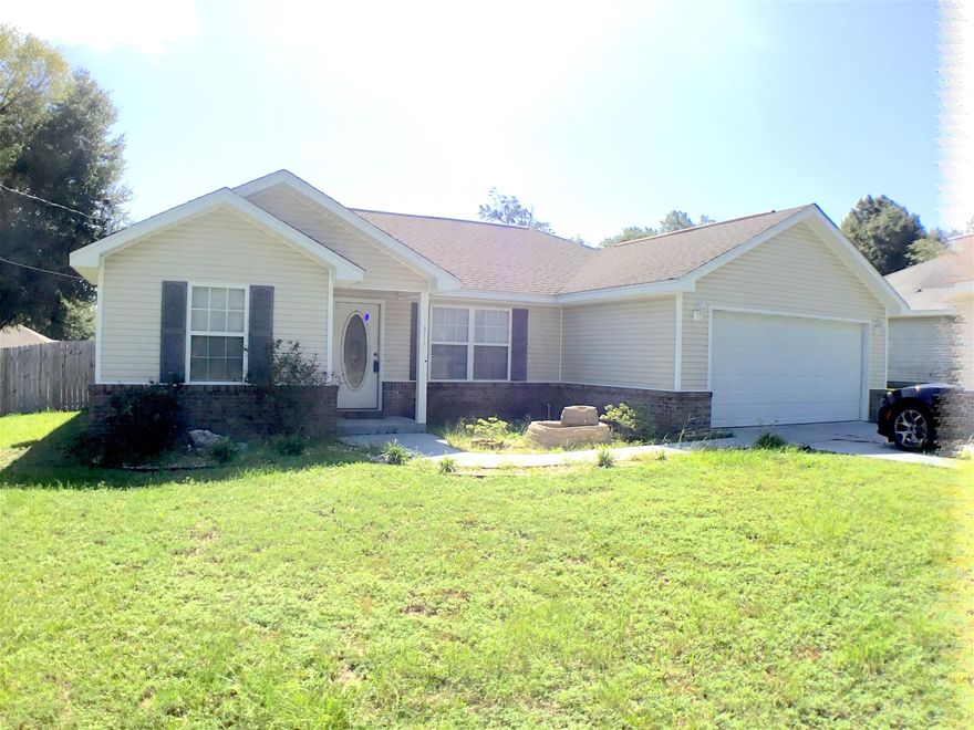 This home is being offered as a SHORT SALE. Built by JME Development Inc., this one story, open floor plan home is in pristine condition and features a well-equipped kitchen, dining area and a large great room with cathedral ceiling. The master bath has a double vanity, Shower/tub and a walk-in closet (8' X 5'7'') . HVAC is 13 SEER. Home has alarm system, privacy fence with two gates, and sealed garage floor. A must see for first-time home buyers, empty nesters, and investors.