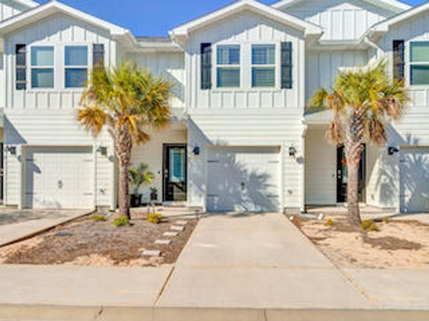 Situated in the heart of West Destin, this townhome is a prime example of Location AND luxury. This beautiful 3 bed/2.5 bath coastal townhome is steps away from HarborWalk Village, iconic restaurants, live entertainment, Crab Island, and the Emerald Waters of the Emerald Coast.Boasting an open floorplan, quartz countertops, raised ceilings, oversized kitchen island, stainless steel appliances, Full Size Washer and Dry on the 2nd floor, and the list goes on. All vinyl plank flooring - no carpet. Generous walk-in closet in master suite.Upgrades and Improvements include: shiplap accent walls, crown molding, custom floor-to-ceiling curtains, modern ceiling fans, kitchen backsplash, and plantation shutters in every room. Come and experience this luxurious property in the heart of Destin!