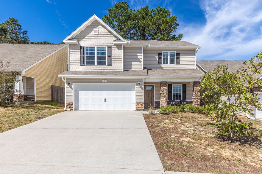 *Seller offering up to $10,000 towards Buyer's Closing Costs (with acceptable offer). VA-qualified buyer may assume the Seller's 3.125% VA loan.*
Welcome to this 5 bed/ 2.5 bath gem tucked away on a cul-de-sac! A newer build from 2020 that effortlessly blends timeless Craftsman architecture with contemporary amenities. 
Beautiful walnut laminate throughout the main areas of the home.
Modern kitchen with Ivory shaker-style cabinetry, stainless-steel appliances, pantry, and a convenient breakfast bar for casual dining. The adjacent dining room and family room create an open, welcoming atmosphere, perfect for gatherings and everyday living.
The main floor offers a versatile flex room that can serve as a 5th bedroom, office, or creative space.
Ascend the stairs to discover four... additional bedrooms, each offering its... own unique charm and functionality. The primary bedroom is a true retreat, providing a sanctuary of relaxation with its spa-like en-suite bathroom, complete with tile floors, modern double vanity, garden soaking tub, separate shower, and large walk-in closet.
This beautiful home comes complete with a privacy-fenced backyard and a 2-car attached garage.