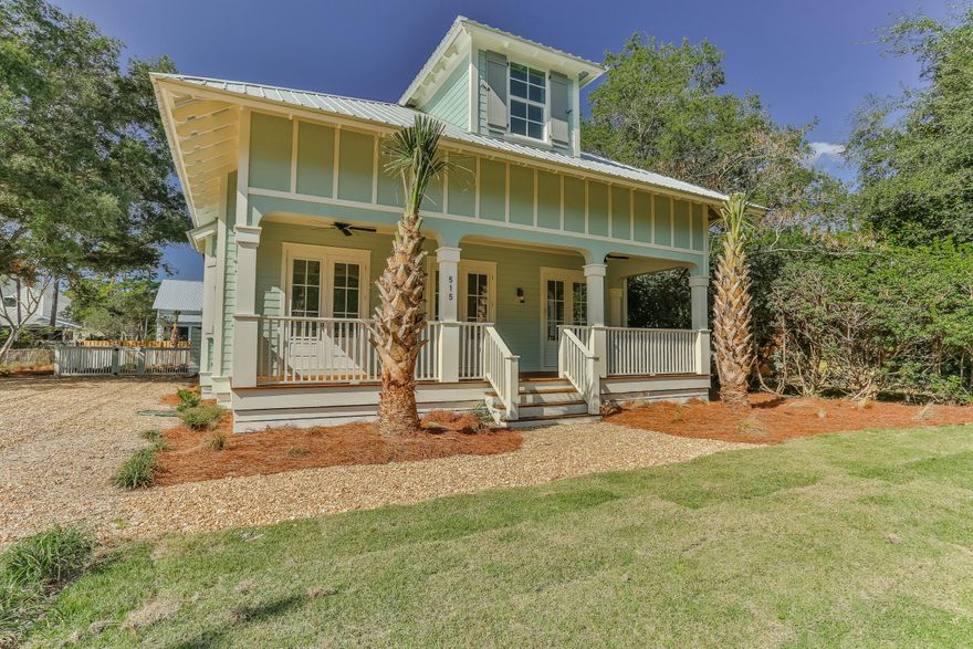 New Construction with Private Pool on Large Lot within 1/2 mile to Beach. Beautiful old Live Oak on lot with room to build a Carriage House. Seacrest Drive is a perfect location on 30A, just West of Alys Beach and Rosemary Beach, offering an abundance of shops, restaurants, and entertainment just minutes away. Wonderful neighborhood with NO HOA FEES! BEACH ACCESS is directly across the end of the street.Large front and back porch, back porch overlooks pool with built in grill area. French doors open from living area onto front porch. Hardwood floors throughout w/ large open kitchen and over-sized island with french doors leading to the porch. Ship Lap covered walls, with luxury finishes and materials throughout. Fenced back yard w/zero entry Private Pool & outdoor shower.