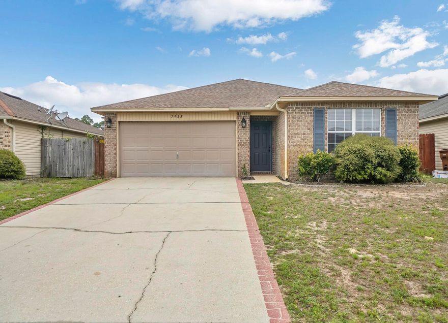 Welcome to Promise Creek Subdivision! This stunning 4 bedroom, 2 bath home is nested in a highly sought-after cul-de-sac located just miles from the beach and Hurlburt Field AFB.  Enter through the foyer and make your way to the spacious living room featuring beautiful LVP floors and an open concept floor plan. The upgraded kitchen boasts a large leather top granite island with a 2020 Frigidaire smooth stove top & oven matched by a smooth gloss granite countertop in the remainder of the kitchen. White kitchen cabinets were also installed in 2020, with the addition of the  stainless-steel appliances which includes a 2022 dishwasher. Enjoy meals in the adjacent dining area with newly installed French doors. The four bedrooms offer plenty of space for family and guests,