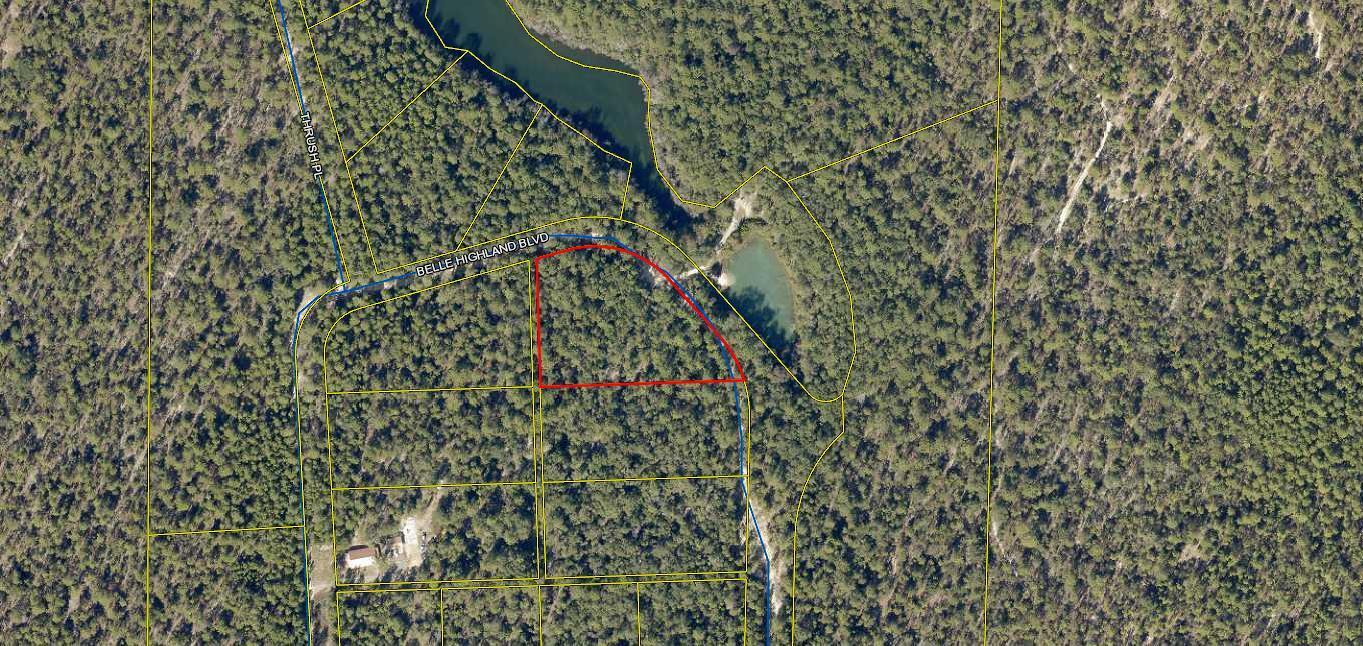 BEAUTIFUL HIGH AND DRY WOODED LOT OVERLOOKING A SPRING FED LAKE. NO UTILITIES TO THIS LOT BUT THEY ARE AVAILABLE AS THERE ARE OTHER HOMES IN THE SUBDIVISION.  THERE IS AN INACTIVE HOMEOWNERS ASSOCIATION THAT OWNS THE FOUR LAKES AND THE ROADS.  NO MOBILE HOMES ARE ALLOWED.  PREFAB OKAY.  MUST BE 1,200 SQFT LIVING SPACE.