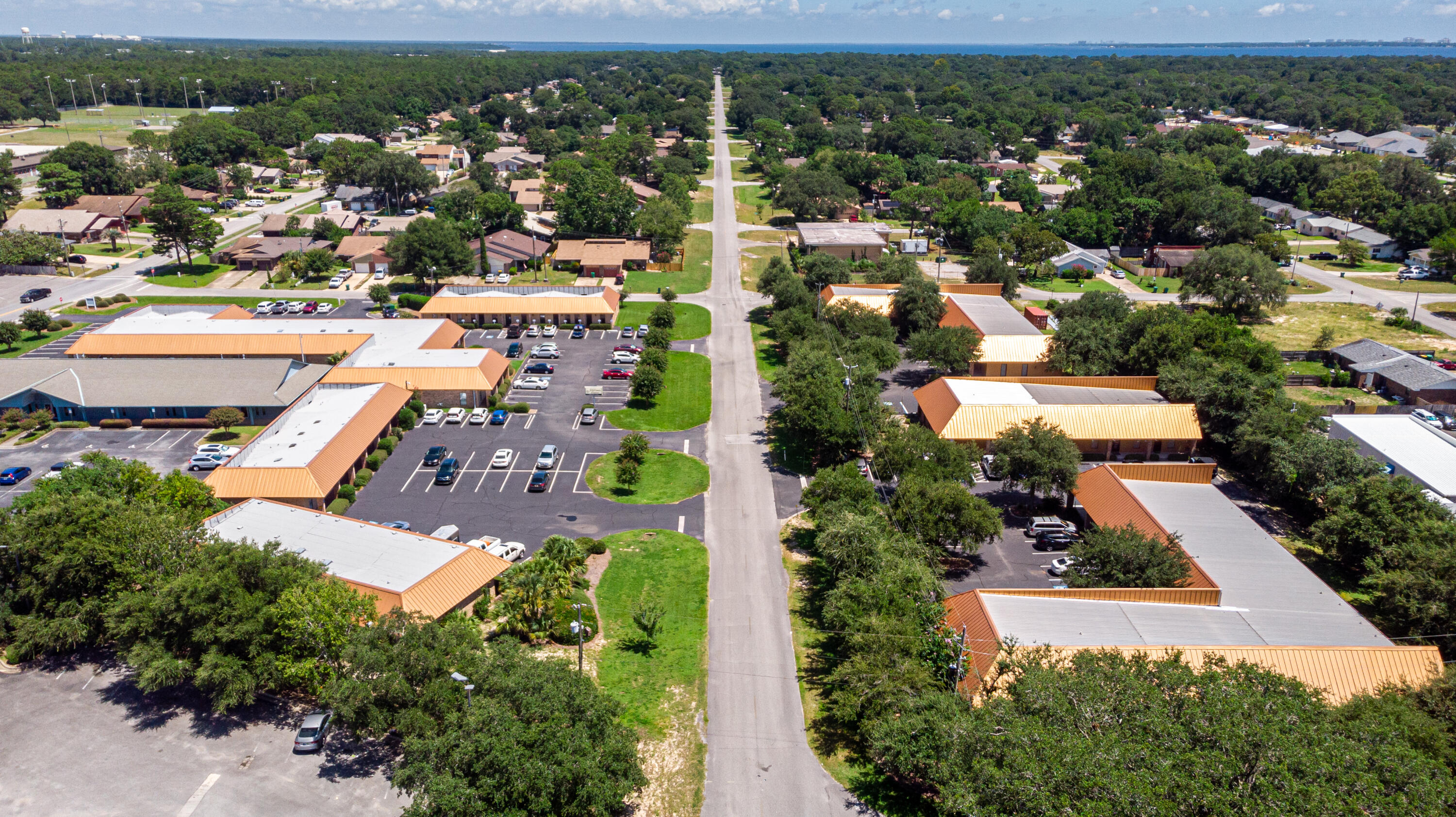 Shalimar Town Center encompasses a total area of 39,000+ square feet, maintaining a 100% lease occupancy and generating consistent income. With an impressive cap rate projection of 7%, the structure seamlessly integrates six buildings into a cohesive professional office center.Tenant highlights include full occupancy, with the exception of one space currently utilized as a maintenance staff office. The diverse tenant mix ensures stability and reliability in income generation.Strategically situated in Shalimar, FL, the prime real estate location is in close proximity to key destinations, including the Destin-Fort Walton Beach Airport (10 minutes), the vibrant city of Destin (14 miles), Eglin Air Force Base (5 miles), and Hurlburt Field Air Force Base (6 miles).