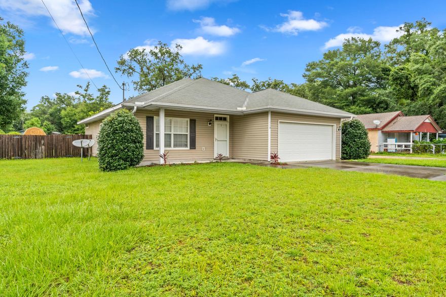 DON'T MISS THIS 3-BEDROOM, 2-BATHROOM HOME IN NICEVILLE!! MINUTES FROM EGLIN AFB AND TURKEY CREEK!! Step inside to discover all this property has to offer! Through the entryway you'll find the main living area with cathedral ceilings. The kitchen features a breakfast bar, eat-in area, pantry, and an abundance of cabinet space. Just off the kitchen is the additional living area with tile floors and a separate AC unit. The master bedroom features a private ensuite with double vanity and walk-in closet. The two additional bedrooms and bathroom offers plenty of space for the entire family. Spend your days inside enjoying your home or outside in the spacious fenced backyard. Schedule your showing today and let us welcome you home!!