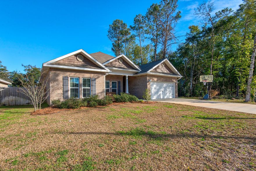 Stunning craftsman style home in Bluewater Bay! Built in 2020 and immaculately maintained, this home is ready to be loved by it's new, second owners. Walking into the main living area through arched walkways, the space is open and beautifully lit from the back windows, where the reflections off the pool shine through. This open concept allows for the perfect hosting-house, everyone can enjoy each other in the open space or move to the backyard for a swim, or lounge in the shade. Patio is stamped concrete, and pool is fiberglass so less maintenance! Down the hallway you'll notice a large main bathroom, and 3 bedrooms. The primary suite located on the other side of the house offers endless arrangement options, and the perfect en suite bathroom with 2 walk in closets, a garden tub and shower