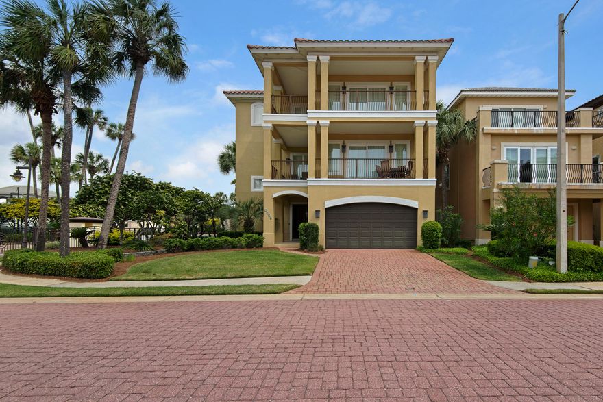 Looking for a well-built, move-in ready beach home? You've found a match in this immaculate, fully furnished residence in Destiny by the Sea. 4806 Ocean Blvd boasts multiple deep balconies, a gulf view, and a convenient location near the community pool. Indoors, outstanding quality and attention to detail are evident in the 18'' tile flooring, hardwood stairs, luxurious furnishings, crown molding, recessed lighting, and interior plantation shutters. The home's open floor plan includes a spacious bedroom adjacent to the living/dining/kitchen area, making single floor living a possibility. For convenience, laundry rooms are located on the first and third floors. The gourmet kitchen features custom made cabinetry, granite counter tops with a tiled backsplash, and a large breakfast bar. On the first floor, three private rooms and two full baths can be used as three separate bedrooms or two bedrooms plus a den. The third floor consists of two large master suites with walk-in closets, each with a private balcony. While this home is not currently on the vacation rental market, it is projected to produce more than $100K in first year rental income. Destiny by the Sea is Destin's most prestigious gulf front community. Neighborhood amenities include a guard-gated entry, a luxurious neighborhood pool and heated in-ground spa, and some of the Emerald Coast's deepest private beaches. Please call for a private showing.