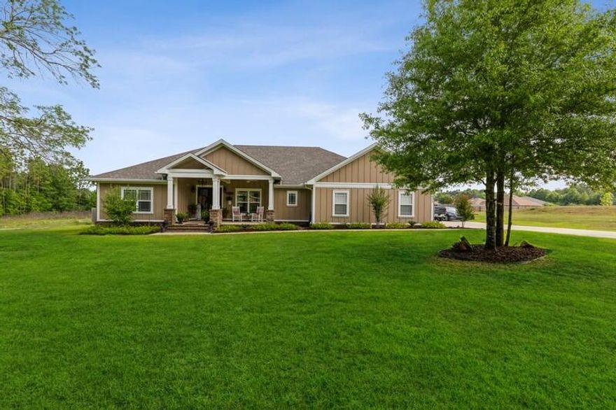 Custom built pool home on nearly one acre, with workshop and oversized garage! This home is also listed separately with only .91ac.! You choose the lot size that works for you, but either way you'll feel right at home when you pull in the driveway! As you walk up to the front door and step onto the very inviting front porch, you're instantly drawn to the beautiful front entry doors. But, don't miss the chance to rock your worries away on the porch, as you look out at the majestic oak tree! You won't be disappointed by this open, split floor plan with 2 master bedrooms, huge closets, laundry, pantry, office space - this floor plan is darn near perfect! The kitchen even has hidden cabinets at front of island, adding even more storage ...