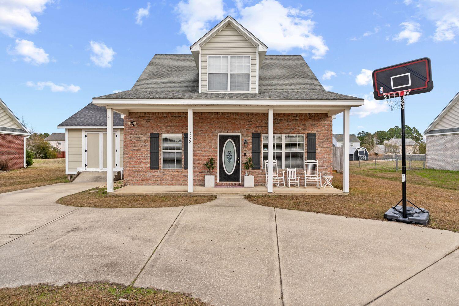 New ROOF installed 2024! Nestled just north of the 331 bridge leading into Freeport, this charming home is a must see! Prime location for easy access to the stunning Choctawhatchee Bay and 30a beaches, the home presents a unique opportunity to embrace the Florida lifestyle. Step inside to find 3 bedrooms & 2 full baths. The master suite is a private retreat, complete with a cathedral ceiling, ensuite bathroom, and walk-in closet. Upon entering you are greeted with open floor plan w/ lots of natural light, and a kitchen equipped with granite countertops, white cabinets and stainless steel appliances.