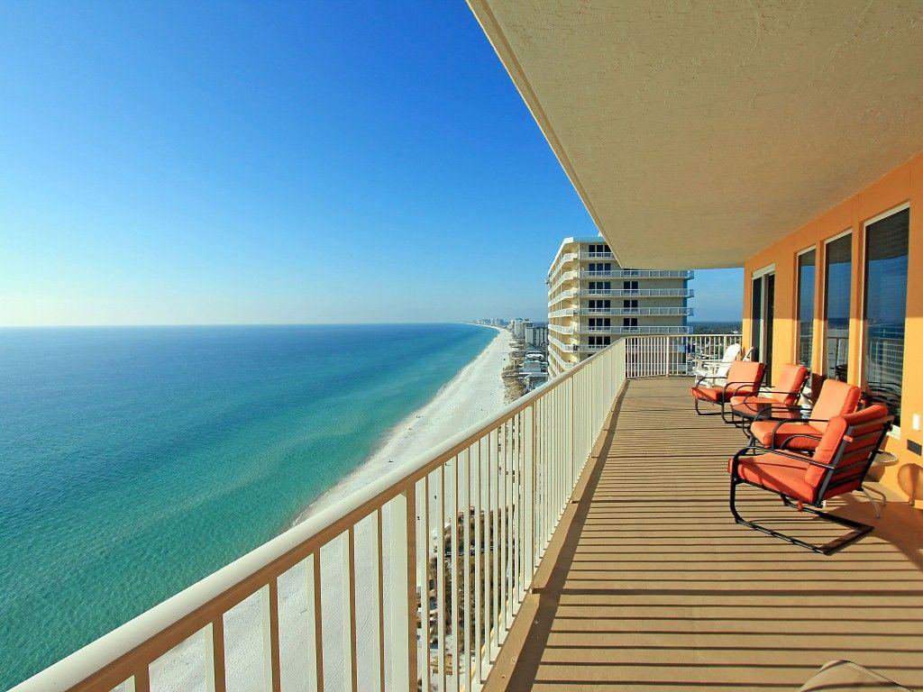 PRICE DROP! This is a Rental Machine - $52K+ this year in vacation rentals. Enjoy a Million Dollar View in this fabulous GulfFront corner unit with wraparound balcony directly on the sugar white sands of Panama City Beach! Watch the sunset from the biggest balcony in the complex -Your Balcony! This professionally decorated 3 Bed-2 Bath sleeps 8. New upgraded appliances, New A/C, new hot water heater, granite countertops, New Fridge (not pictured) + more! Enjoy the huge GulfFront, heated swimming pool, steamy hot tub, gazebo, dune walkover, state-of-the-art fitness center,poolside snack bar, and covered parking. Your family, your friends and your vacation rentals will come back year after year