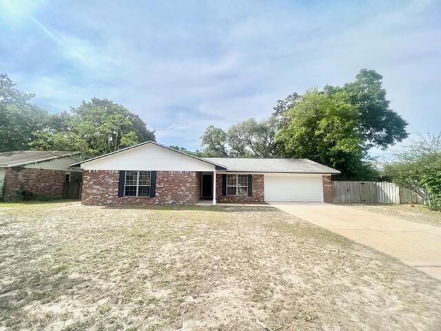 Available May 5!This beautiful all brick home is centrally located between Eglin Air Force Base and Destin. It features 4 bedrooms and 2 bathrooms, two living areas, one at the front of the house and one at the rear of the house. The front living room can double as a workspace! Kitchen features granite counters, stainless-steel microwave! Kitchen door leads to the side privacy fenced yard. Master features en-suite with Walk in closet. **Fireplace not functional**Pets Considered with Owner Approval, Restrictions Apply!*$50 of monthly rent goes towards a Resident Benefits Package which includes Renters Insurance, Air Filter delivery, Identity protection, Resident Rewards program, Credit Building*Tenant to verify all data. Contact Sound Choice for Showing 850-389-8533