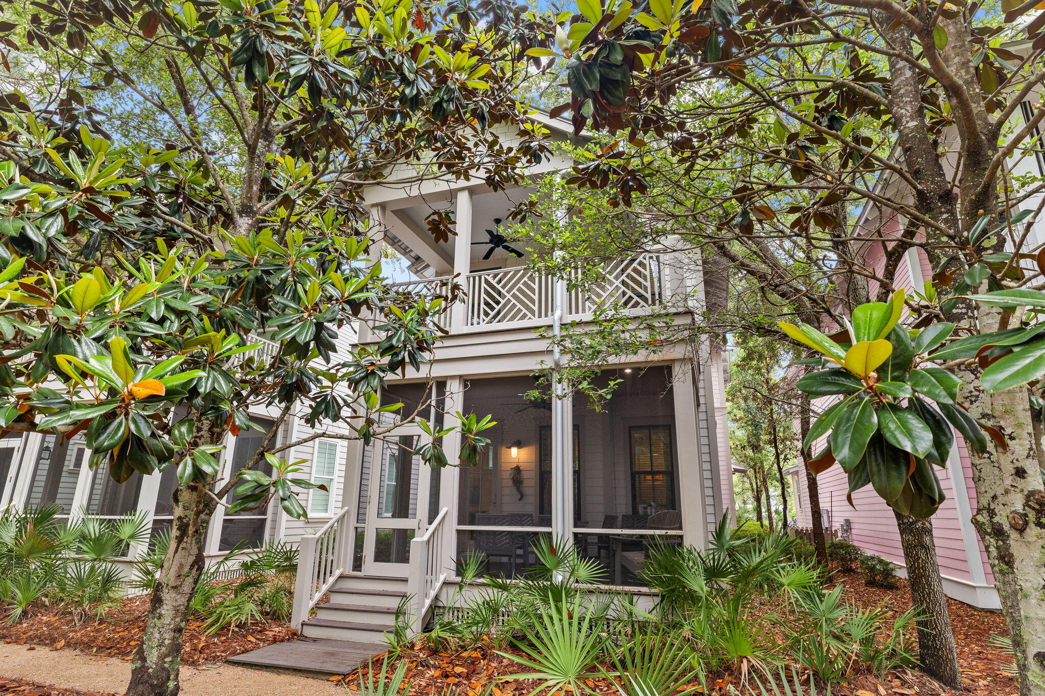 This upscale cottage-style residence, crafted by Huff Homes, presents a rare opportunity to own a single-family home in the coveted Watercolor community for under $2,000,000. Located mere moments from the world-famous Scenic Highway 30A, and tucked away on a tranquil dead end street, this home is primely positioned directly across the street from the Dragonfly pool and adjacent to one of the neighborhood's several charming pocket parks and green spaces. This coastal-curated home, sold fully-furnished and boasting a strong rental history, would make an excellent second home or vacation rental. The property has room to accommodate 10 people comfortably and features 3 bedrooms, 4 bathrooms, and a versatile bunk room or office space. Each bedroom includes its own ensuite bathroom that comes well-appointed with granite or marble countertops. The main level incorporates an open-concept kitchen, dining, and living space that is perfect for hosting family gatherings. Wide plank pine flooring flows beautifully throughout the home. The kitchen features subway tile backsplash, stainless steel GE appliances, a gas range, and breakfast bar. A screened porch off the main living area provides direct access to the well-manicured walking paths lined with lush greenery that wind throughout the private community. The large one-car garage has ample room to store bikes, overflow beach gear, or a golf cart. An outdoor shower allows for easy clean up as you return from a day at the beach. The master bedroom is located on the second level, and offers marble-clad dual vanities and shower, as well as a private, oversized balcony shaded by mature Magnolia and Pine trees-the ideal spot for morning coffee, as you relax and take in the serene surroundings. This level also includes two generously proportioned guest bedrooms both with sizable walk-in closets.

Watercolor is 30A's largest master-planned community, and owners have access to all of its world-class amenities, including the Watercolor Beach Club complete with three gulf front pools, cabanas, tiki bar, and dining options, a waterpark for young kids at Camp Watercolor, direct access to Western Lake for kayaking and paddle boarding, numerous parks throughout the community that feature tranquil fountains and curated landscaping, extensive walking and biking paths that stretch across the expansive 499-acre property, and plenty of shopping and dining options.

Additionally, the home is conveniently located near Publix, Surfing Deer, and Seagrove Village Market, and is less than 1.3 miles from Seaside, FL, the epicenter of 30A, where one can enjoy all the family fun activities 30A has become so well known for.