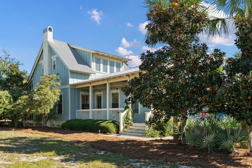 This home features a large porch which overlooks the community green space. This home is in the amazing Cypress Dunes subdivision, located on the West end of 30A (south side).  This home is conveniently located just down the street from the pool and amenity center. Cypress Dunes is a gated community that borders Topsail Hill State Park and Preserve. The community has 2 pools with one being a large infinity edge which overlooks the Gulf of Mexico.