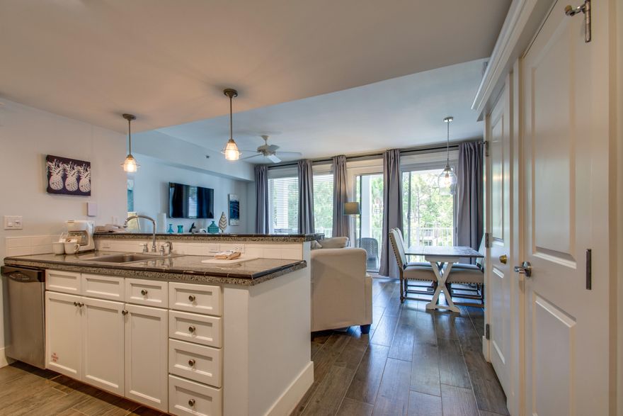 Looking for the perfect 1-bedroom, 2-bathroom condo? This one has everything you want & more. With recent updates, this 2nd-floor condo welcomes you & your guests into a serene space with a coastal feel & bay view. The entire condo has beautiful hardwood style tiled flooring & was freshly painted. The kitchen was recently updated with refinished cabinets and all new appliances. Enjoy an afternoon looking out to the bay from the cozy living room featuring a flat screen t.v., coastal decor, & ample seating. Sip your coffee while sitting on the balcony looking out to the bay. This A-rated unit is being sold fully furnished. Owners & guests will enjoy the convenience of being in The Village of Baytowne Wharf with lots of shopping, dining, and daily & nightly activities for the whole family. As an introduction to the Sandestin lifestyle, we invite our new owners to explore amenities that make Sandestin special. The listing brokerage and seller(s) are presenting the buyer(s) of this property with (2) 90-minute rounds of Tennis court time, a golf foursome at one of our three championship courses, a round of golf for up to four (4) players and an invitation to "Club Night" at the unrivaled Burnt Pine Golf Club.

Sandestin Golf and Beach Resort is a major destination for all seasons and all ages, and has been named the #1 resort on Florida's Emerald Coast. This magical resort spanning over 2,000 acres is comprised of over 70 unique neighborhoods of condominiums, villas, town homes, and estates. The resort features miles of sandy white beaches and pristine bay front, four championship golf courses, a world-class tennis center with 15 courts, 4 resort swimming pools (and 15 private neighborhood pools), a 123-slip marina, a fully equipped and professionally staffed fitness center and spa, meeting spaces and The Village of Baytowne Wharf, a charming pedestrian village with events, shopping, dining, family entertainment and nightlife. For true golf cart community living, Grand Boulevard is just outside the resort gates and provides access to additional shopping, dining and entertainment  all without traveling on Hwy. 98.  Come to Play, Stay for Life!