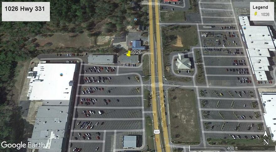 5000 sq ft. free standing building within the parking area of the shopping center with Winn Dixie as the anchor tenant. AADT is 22000. Major road upgrade on Highway 331 at this location. High traffic also in the Winn Dixie parking lot. Parking already established plus additional deeded parking with all of the shopping center parking. High visibility area with substantial current commercial growth in very close proximity. IMO, perfect spot to fill the need for a steak house or a buffet restaurant. However, a great spot for many businesses. Also, contains drive thru window on east end of building.