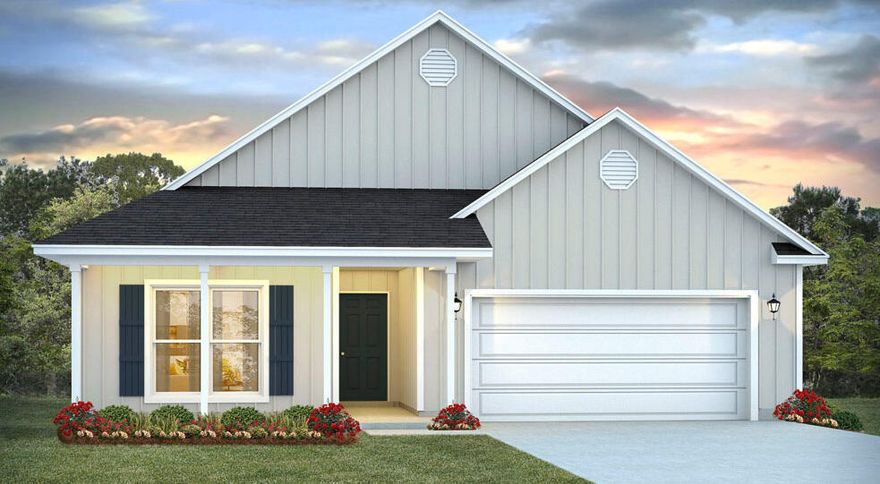 Walton's Landing is in the heart of Santa Rosa Beach, less than 4 miles to Ed Whaline Beach access and Scenic Hwy 30A, under 7 miles to upscale shopping and restaurants at Grand Blvd, and Sacred Heart Hospital. This short-term rental friendly community features a community pool, walking paths and ponds for endless hours of outside enjoyment.  The 'Delray' plan features a spacious back porch, Hardie siding, 9' ceilings, EVP flooring, Ivory shaker style cabinetry in the kitchen and bathrooms, quartz countertops, and a modern tile shower. This energy efficient home offers 'Home is Connected' Smart Home package, DEAKO switches, 1-year builder warranty and 10-year structural warranty Pictures, photographs, floor plans, elevations, features, colors and sizes are approximate for illustration purposes only and will vary from the homes as built. Home and community information including pricing, included features, terms, availability and amenities are subject to change and prior sale at any time without notice or obligation.