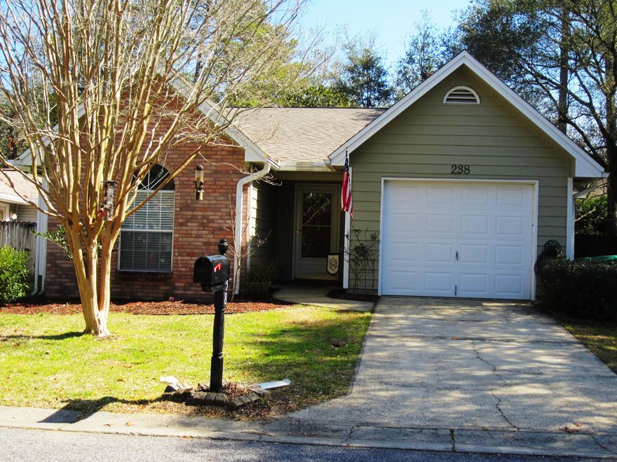 Wonderful, low maintenance, MOVE-IN READY home! This 3 bedroom, 2 bath, open floor plan features large kitchen with stainless steel appliances: gas stove (2011), microwave and dishwasher (2014) with active warranty from Sears. Laminate wood floors were installed in living area in 2013 and new carpeting in the bedrooms in February 2015. New Hardy-board exterior and roof replaced in 2008. Homeowner association maintains front lawn, shrubbery and sprinklers. Within walking distance to Bluewater Elementary School, Grocery, Restaurants, Pharmacy and just 15 minutes from Destin beaches! There is a transferable Termite bond in place. Definitely a MUST SEE!