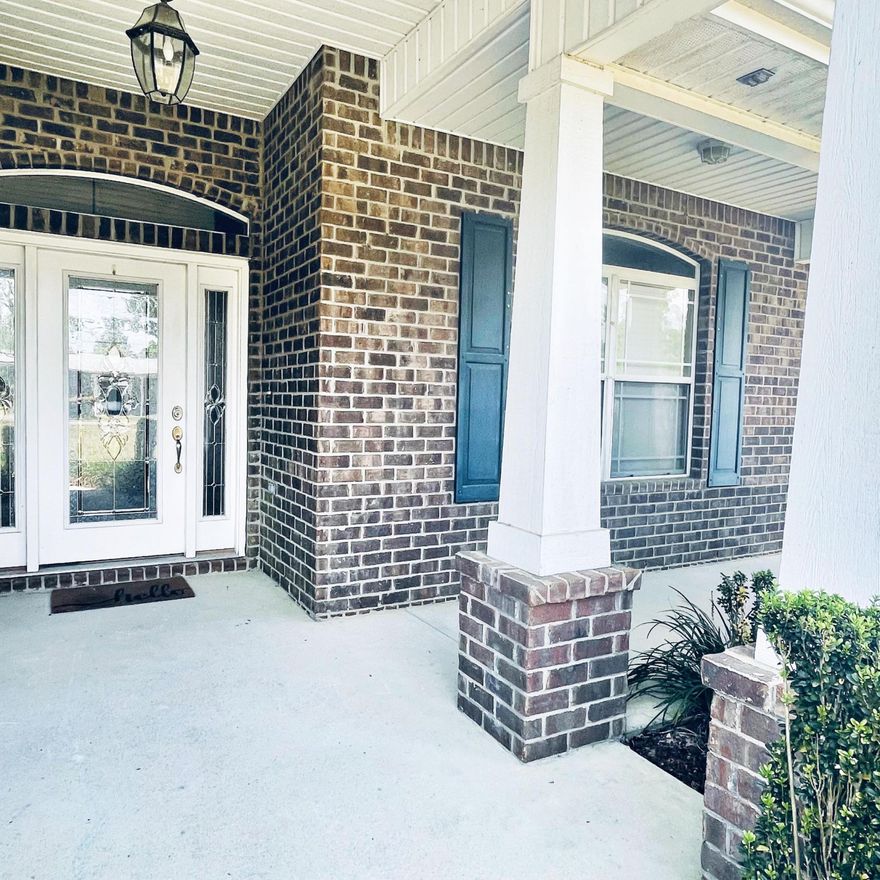 AVAILABLE.l.. July 1. 4bed/2bath. This beautiful home boasts an all brick exterior, 10ft ceilings in the Foyer, Great Room and Kitchen, & 9ft ceilings throughout the rest of the home. The kitchen has granite countertops, designer wood cabinetry, and a raised breakfast bar with plenty of storage. NO smoking. Pets allowed upon approval with a non-refundable pet fee. Oversized AS IS Shed in the backyard. Minimum 600 FICO credit score required in addition to meeting applicant rental criteria.