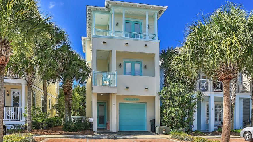 IT'S ALL ABOUT THE VIEW!! The views from both the second & third floor gulfside patios are breathtaking. See Ya By The Sea boasts a stocked garage filled with bikes, beach toys, whatever you need for vacationing. There are 10 ft ceilings with 8ft doors throughout the house, which is no longer allowed in Seacrest. Another benefit of See Ya is that it has a zero lot line on the west side of home, which provides a 10ft side yard on the east side. There are two patio systems on that side, one with a new fire pit, to enjoy evenings out in the beach air. The house has been painted, inside and out, with top of the line paints, Loxon and Duration, two coats.The whole house is set up with Nexia programming which allows for some smart house setups, including a/c back doors to prevent A/C freeze