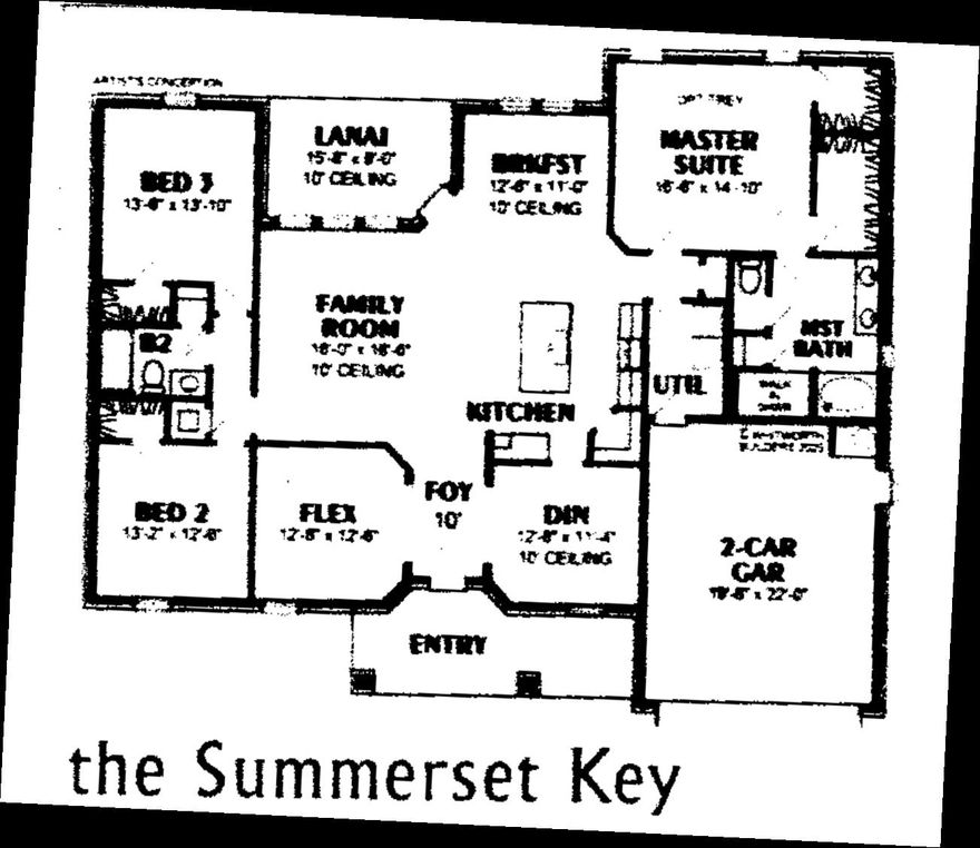 Located on a Prime Corner Lot in Nature Lake!  Built with durable 2x6 exterior wall construction, this thoughtfully designed split-bedroom floor plan offers 3 bedrooms, 2 baths, and a 2-car garage. Inside, you'll find a spacious family room, dining area, and a versatile bonus room--perfect for a home office or flex space. Enjoy laminate wood plank flooring throughout, with tile in all bathrooms. The kitchen is beautifully appointed with granite countertops, a center island, and stainless steel appliances. The primary suite is a true retreat, featuring a signature zero-entry, all-tile walk-in shower with dual shower heads, a separate soaking tub, granite double vanities, tile flooring, and a large walk-in closet. Additional features include ceiling fans, a covered rear lanai, Sprinkler Sys. Additional features include ceiling fans in the main living area and all bedrooms,or outdoor living, and a full irrigation system.