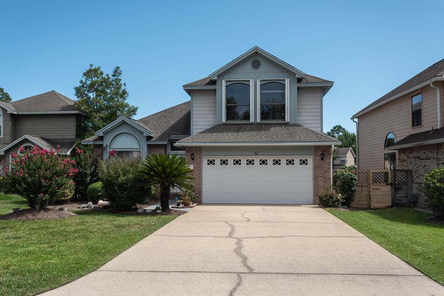 Beautiful brick built home set in a quaint cul de sac in the highly sought after Crosswinds Landing community. The property sits on a lake connected to a fresh flowing stream. 2007 Mistral Lane boast a stunning view, and has plenty of room with 4 bedrooms and 3 full bathrooms. The home is opened by the vaulted ceilings and open style floor plan, with a gas fire place to tie it together. Metal storm shutters attached to every window. The property will include a murphy bed in the down stairs bedroom, and a chair lift. Don't miss your chance and come view this home today.