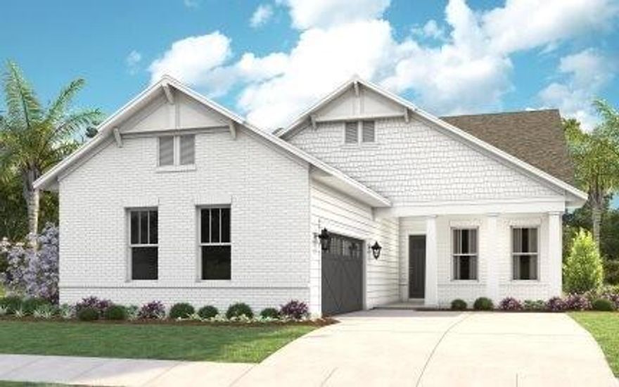 Introducing the 2-car courtyard garage Lila floor plan by Kolter Homes—a perfect fusion of modern style, everyday comfort, and lasting craftsmanship. This thoughtfully designed 4-bedroom, 3-bath home features a 2-car oversize courtyard garage, welcoming front porch, and elegant paver driveway. Built above current Florida Building Code standards, it includes 2x6 exterior walls, impact-resistant windows, and durable James Hardie siding—offering both strength and peace of mind. Inside, tray ceilings add volume and sophistication, while rich hard wood floors flow seamlessly throughout. At the heart of the home, a designer kitchen showcases an oversized island, quartz countertops, GE Profile appliances, and brushed nickel finishes.