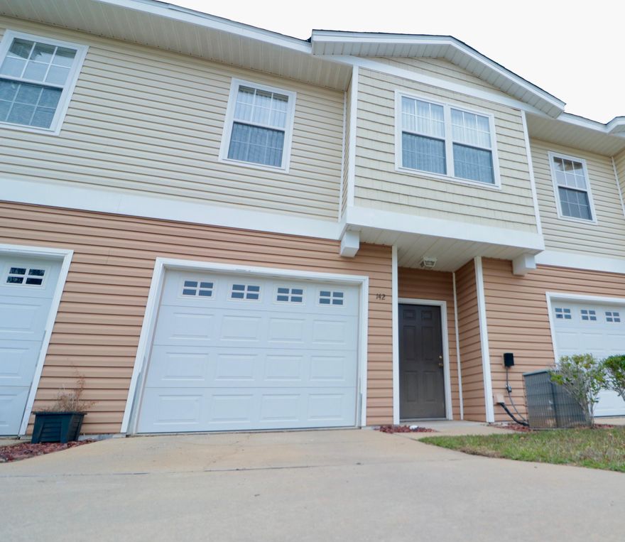 Well-maintained, move in ready and priced to sell, this lovely Townhome is centrally located in southeast Crestview near schools, hospital/clinic, shopping and about 20 minutes to Military Bases. All carpets have been cleaned and interior has fresh paint. This 3 bed/2.5 bath home has three bedrooms (on upper level) and 2.5 tile-floored bathrooms. The Master Bedroom has a large walk-in closet. The kitchen has titled floors with great storage space along with a spacious pantry area. The back patio area is a covered space great for entertaining/grilling with a privacy fence on both left and right sides. This is a perfect starter home or investment property! HOA dues include lawn care maintenance, yearly power-washing of building and homeowners exterior insurance coverage. ADT security system.